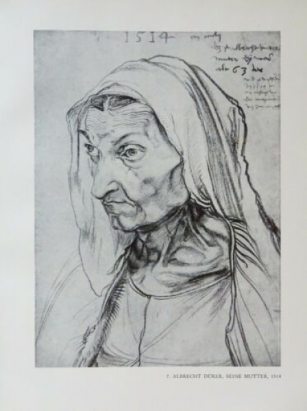1947 - Albrecht Dürer - Seine Mutter, Mädchen, alter Druck